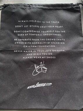 John Fluevog Black Shoe Dust Bag
